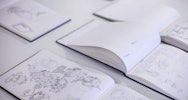 Doodles drawn in a book