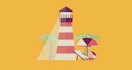 Colourful Illustration of a lighthouse