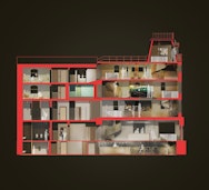 Building cross section render