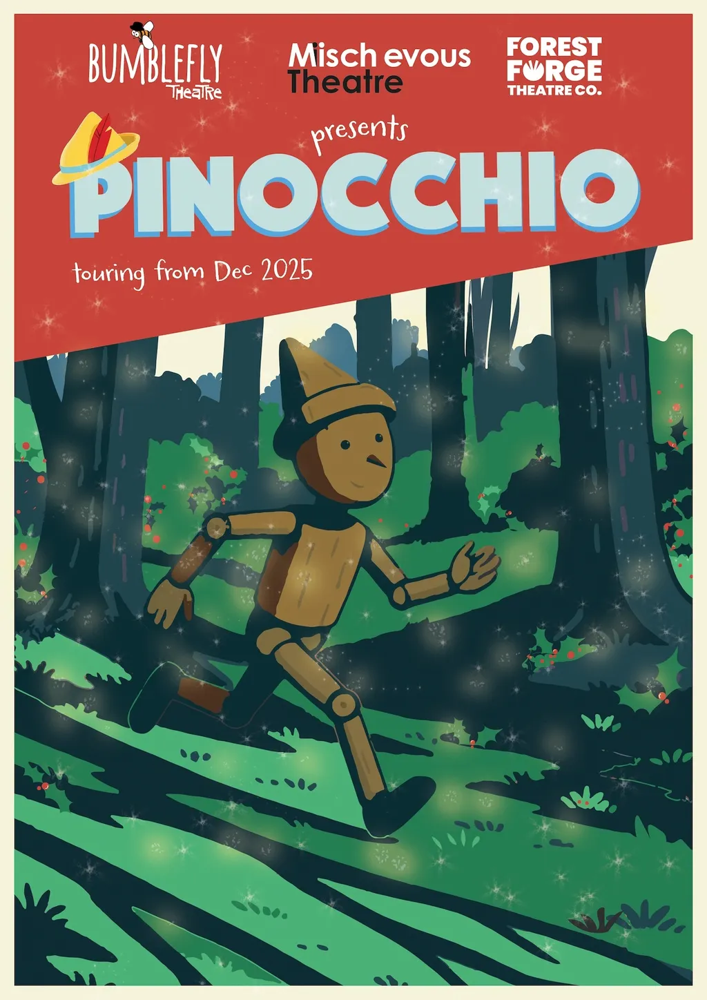 Bumblefly Theatre, Mischevious Theatre and Forest Forge Theatre Company presents: Pinocchio 