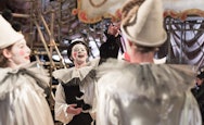 Close up of a circus performer