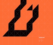 Orange modular graphic design poster