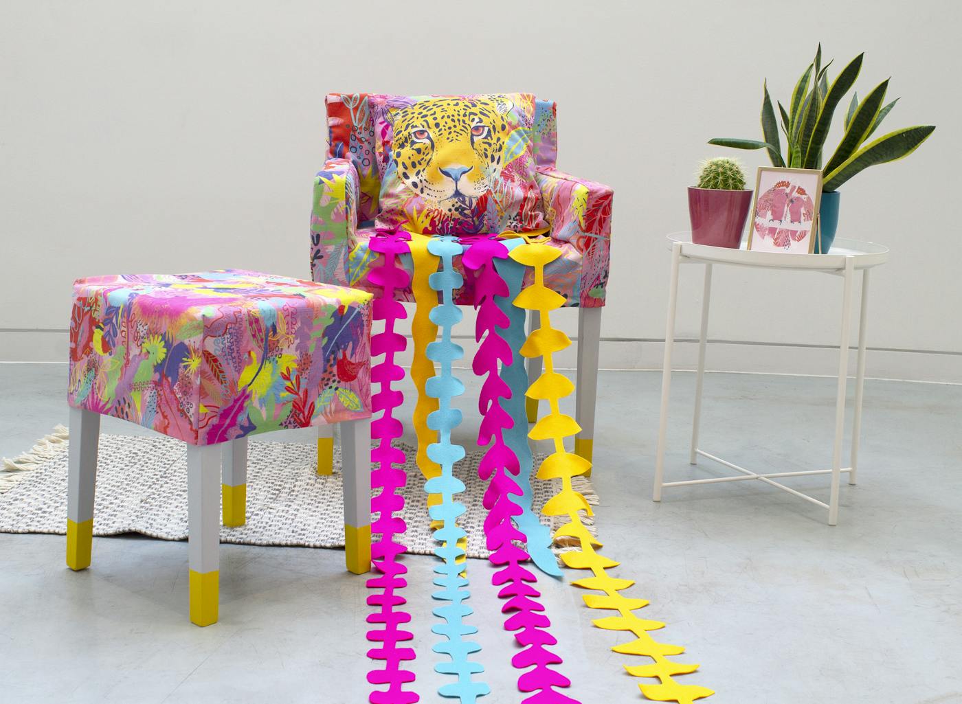 Abstract Leopard Chair