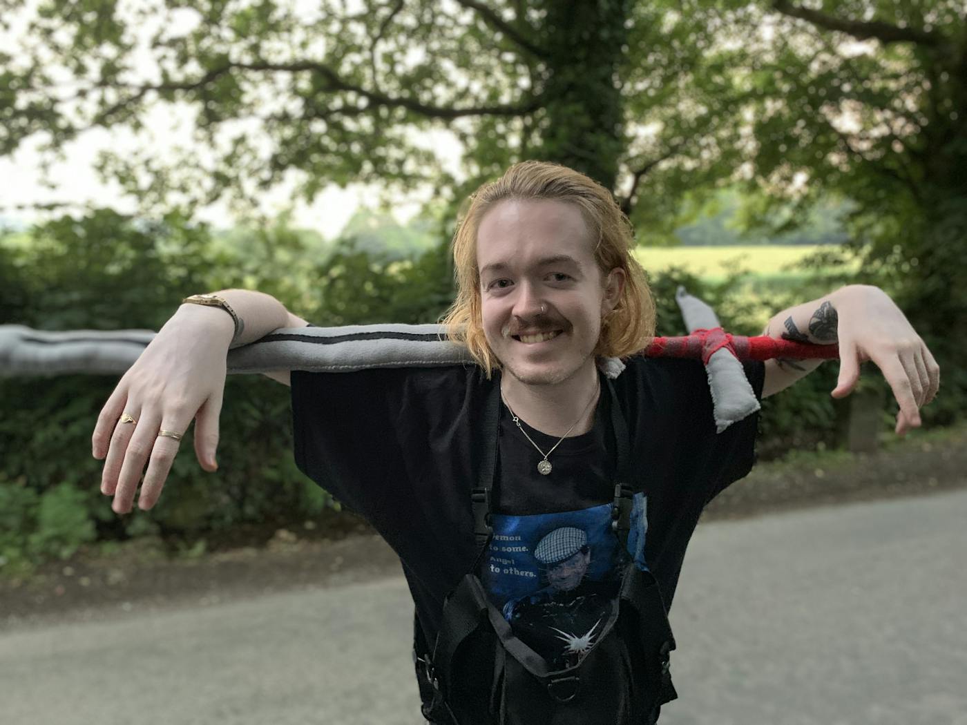 Man holding a sword
