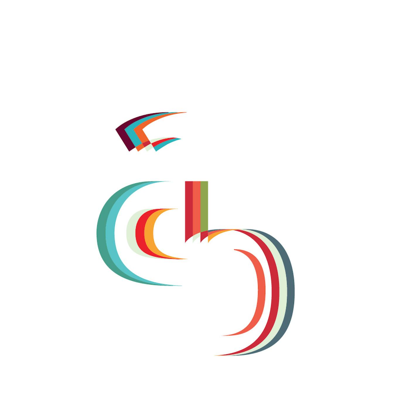 Section of the letter 'a' and 'b' outlined in multiple colours