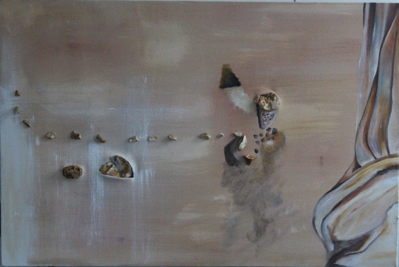 Abstract image reminiscent of stones on sand