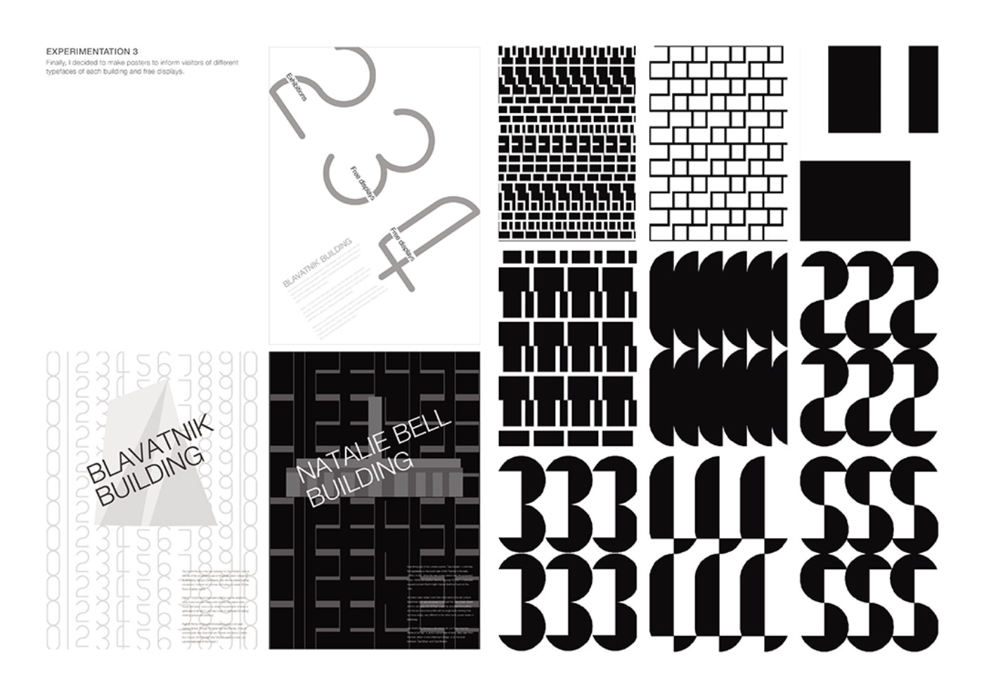 Abstract black and white graphic shapes
