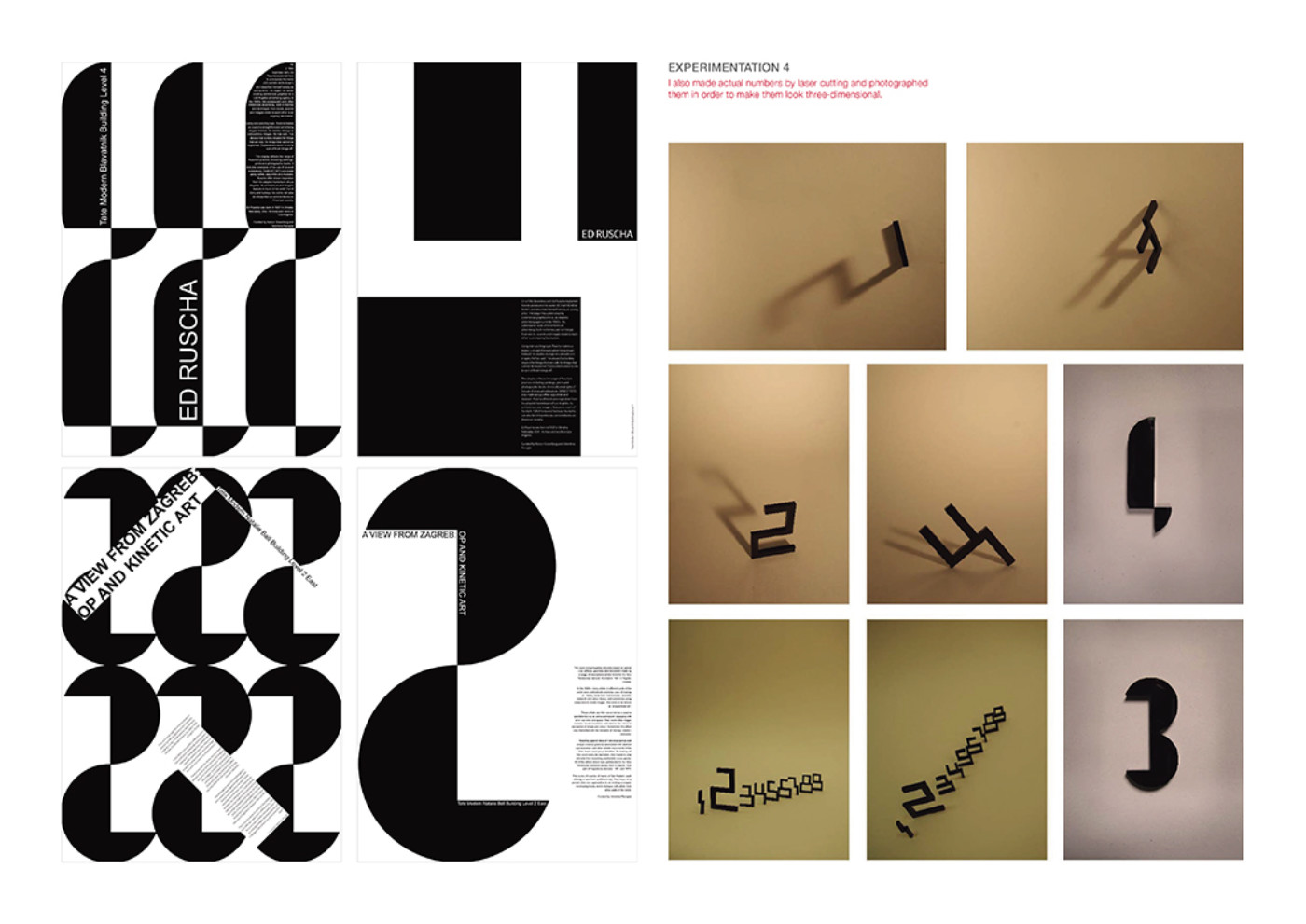 Abstract graphic image with odd black shapes