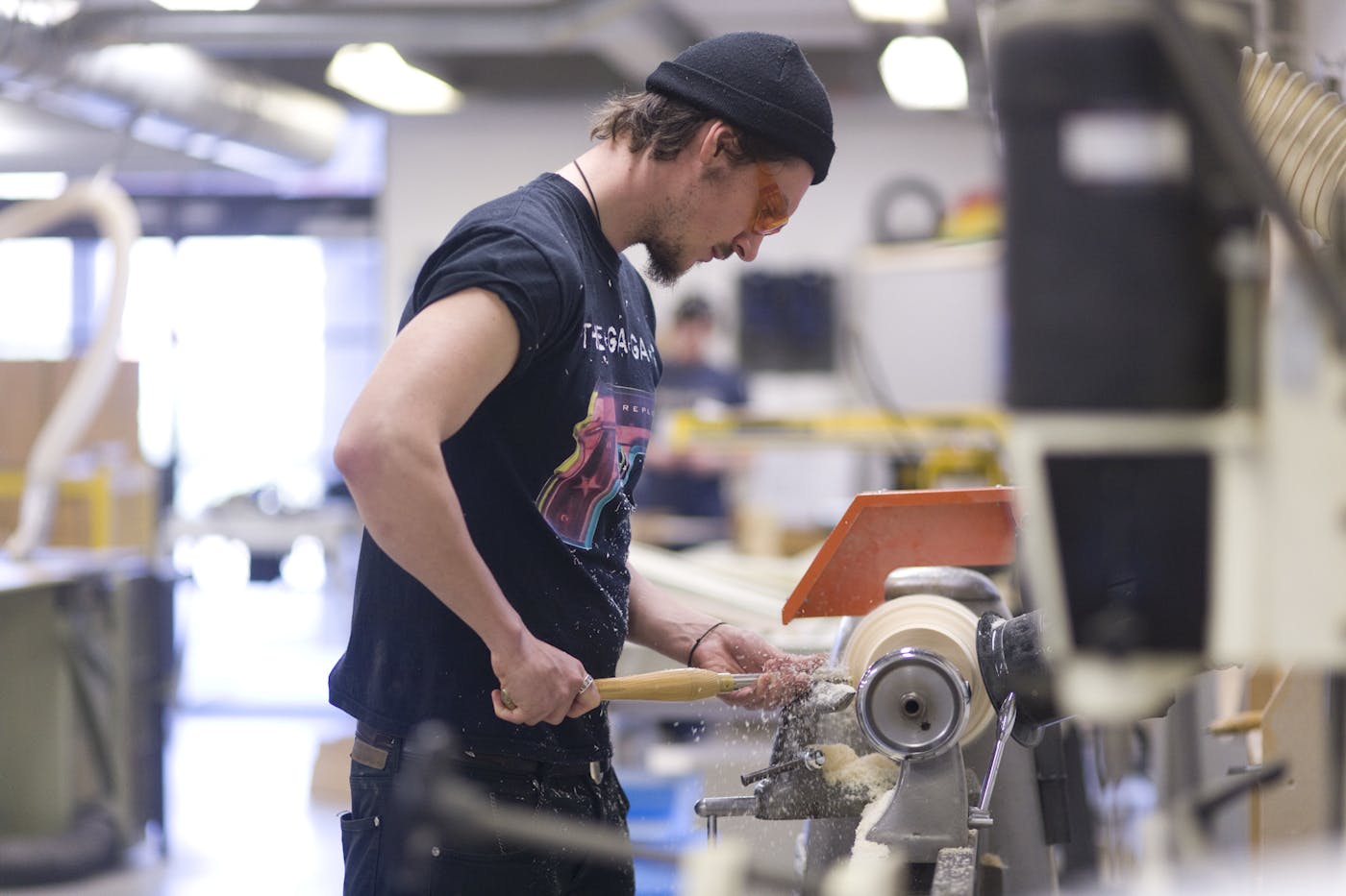 A man working on a specialist machine